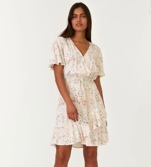 Lovestitch Cream Floral Mini Dress